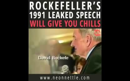 David Rockefeller s leaked speech 991 