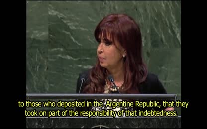 SPEECH OF THE PRESIDENT CRISTINA FERNÃNDEZ DURING THE UNITED NATIONS GENERAL ASSEMBLY, NEW YORK, USA 
