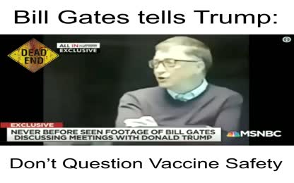 Bill Gates is trying to convince Trump not to question vaccine safety