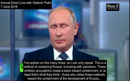 Putin hints at END OF DOLLAR SYSTEM - Direct Line 2018, Part 1