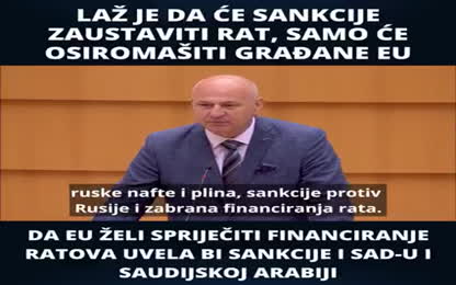 Mislav Kolakušić Laž je da će sankcije zaustaviti rati, samo će osiromašit.mp4
