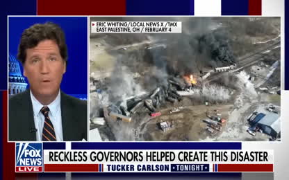 Tucker Carlson This is very bad news environmental disaster in Ohio - politicians lies