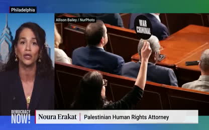 Noura Erakat During Netanyahu Speech- Congress Cheered What Is Essentially a War on Children