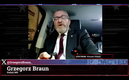 This is POLAND, not Brussels!_ Grzegorz Braun tears down EU gloablist flag for Poland _ Redacted