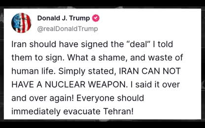 US PREPARES FOR WAR WITH IRAN, TRUMP DEMANDS _UNCONDITIONAL IRANIAN SURRENDER_