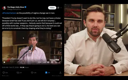 TUCKER CARLSON： IRAN WAR COULD SPARK WW3